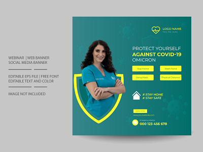 Medical banner template clinical