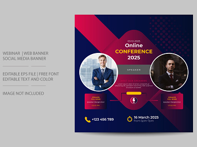 Conference banner template headline