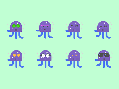 Monsters emoji icon iconset octopus premium smile