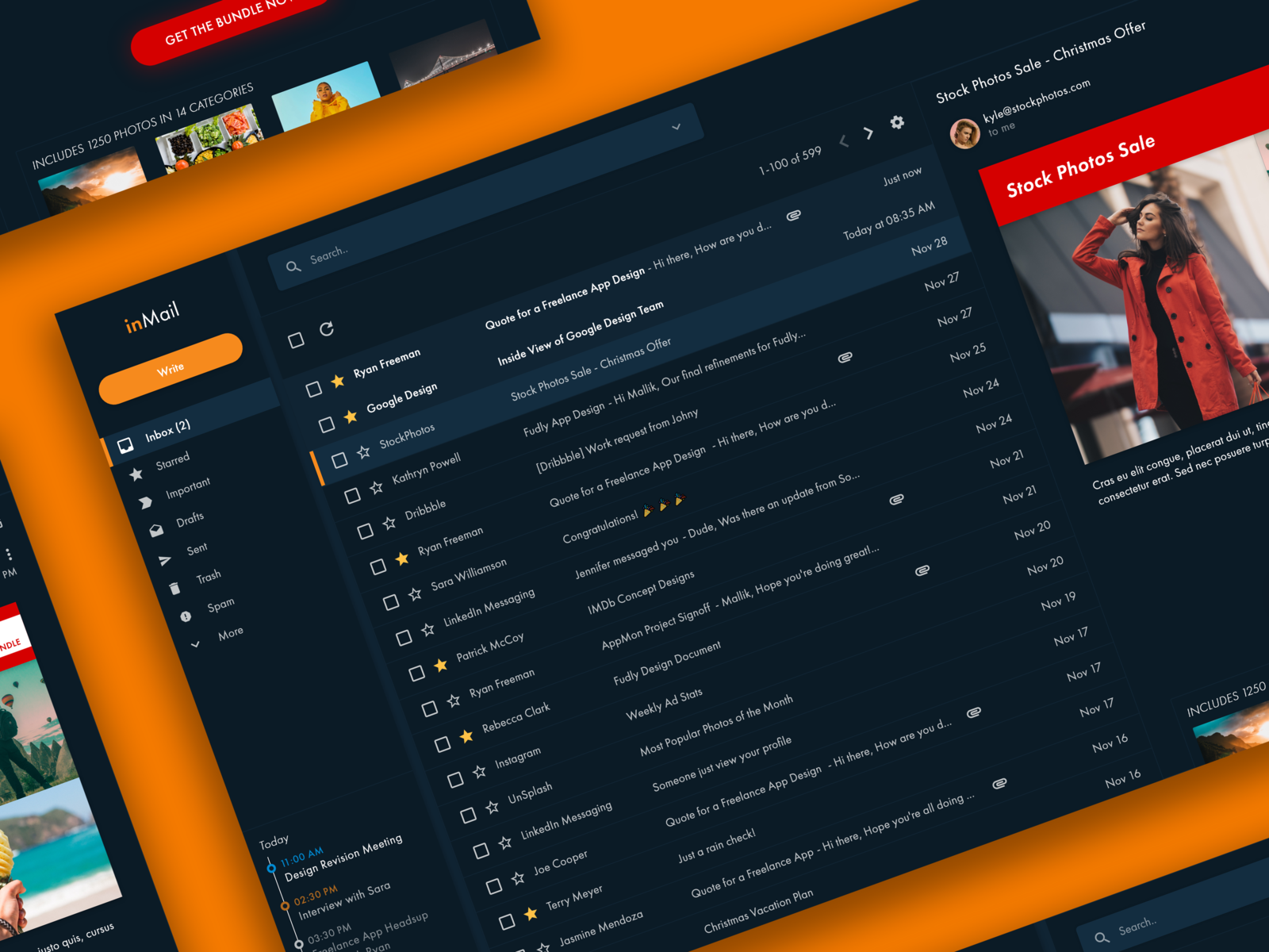 inMail - Dark Theme Inbox by Mallik Cheripally on Dribbble