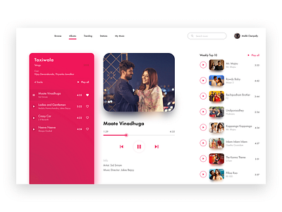 Music Streaming App design flat music music app music player music player app music player ui music streaming ui ux