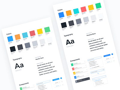 Deepen AI - Style Guide Comparison colors design system style guide styleguide typography ui ui kit ux webapp website