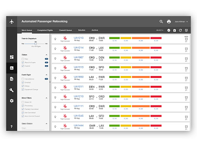 Filters Concept material table ui