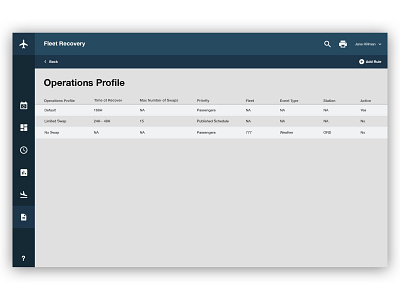 Settings List enterprise list material table ui