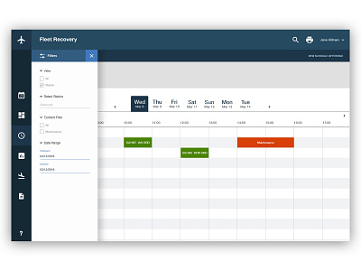 Schedule Filters calendar enterprise filter material scheduler ui