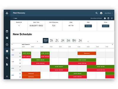 Solution Schedule enterprise material schedule ui