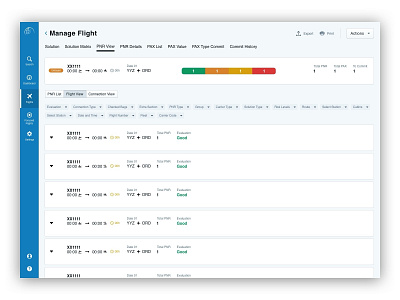 Itinerary Grouping blueprint.js enterprise application list sketch