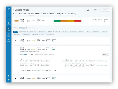 Itinerary Details blueprint.js enterprise application filter list sketch