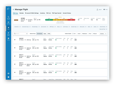 Manage Flight blueprint.js enterprise application filter pills list sketch tabs