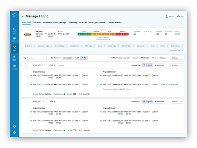 Passenger Itinerary 2.0 blueprint.js enterprise application list sketch tabs