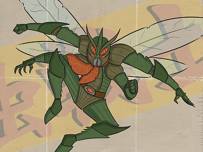 Insect Warrior character design digital digital illustration henshin illustration insect insect warrior kamen rider