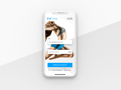 Fitness App Sign Up Concept 001 app concept dailyui fitness app sign up form ui ux design