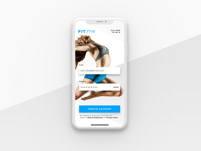 Fitness App Sign Up Concept