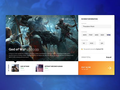 Day 2 Credit Card Checkout 002 credit card form dailyui god of war ui design web design