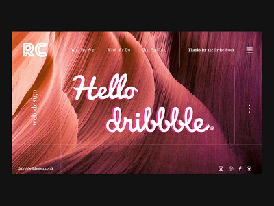 Dribbble Design app colourful debut debut shot design flat hello dribbble icon minimal modern typography ui web website