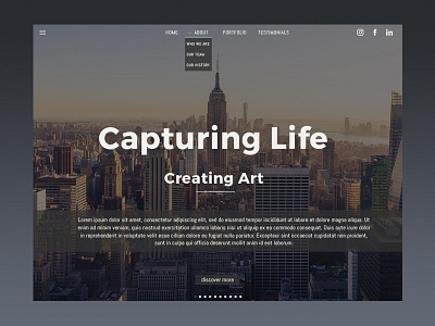 Photography Website app design minimal modern photograhy photographer photoshop typography ui ux web web design website