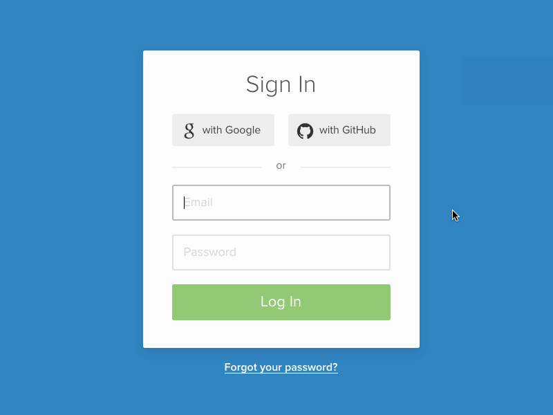 Sign In by Joel Califa for DigitalOcean on Dribbble