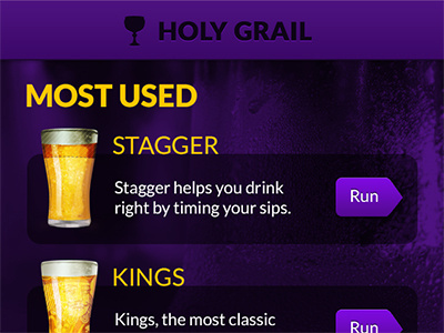 Holy Grail alcohol beer drinking gold icons ios purple yellow