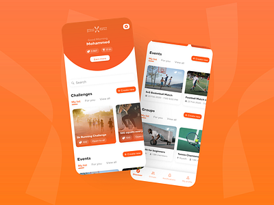 Discover sports activities in your neighborhood adobe xd app app design explore interface sport ui