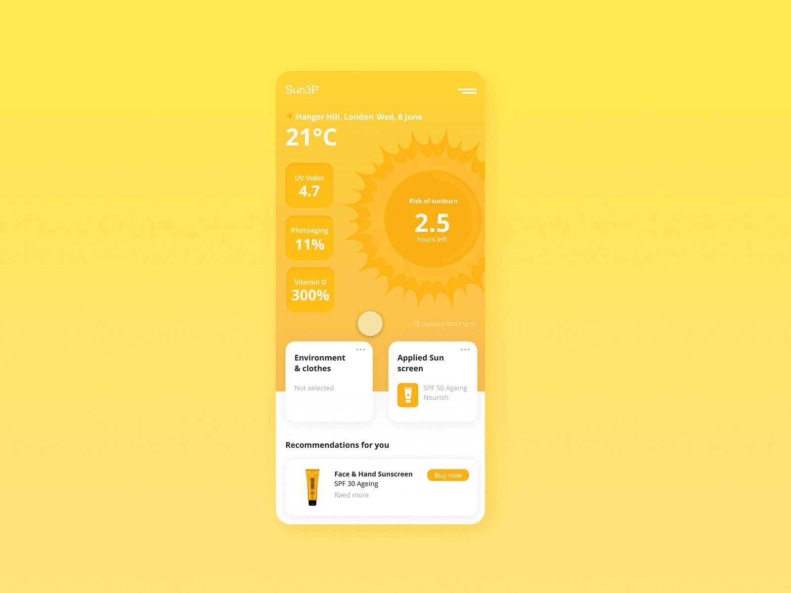 Sun exposure app