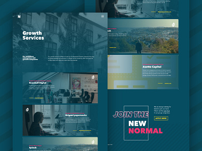 NNG Website Services Page digital group homepage landing page new normal norway skien ui design website