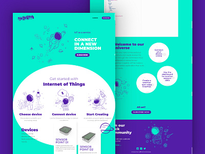 Dimension Four Website Homepage dimension four homepage design iot landing page design ui website design