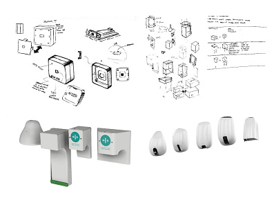 Touch-Free Door Opener Sensor Sketches 3d door opener industrial industrial design prototype render sensor touch free touch free