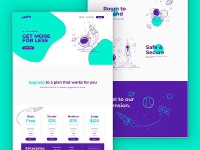 Dimension Four Pricing Page dimension four homepage design iot.landing page design space design ui.website design