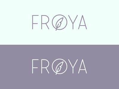 Frøya Life Logo feather icon frøya life health brand wellness branding women health women wellness