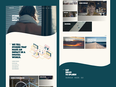 Splæsh Landing Page content strategy landing page design splæsh stories storytelling video production web design