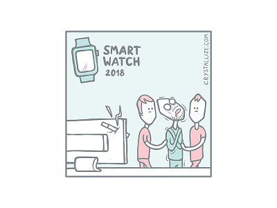 Smart Smart Smart comic comic strip ecommerce funny handdrawing illustration smart watch