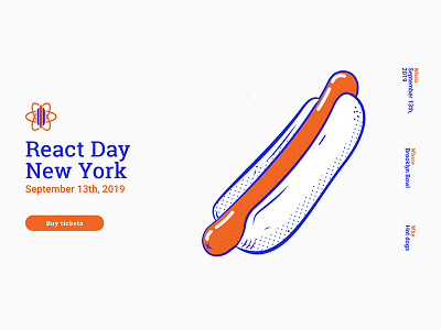 React New York 2 conference hot dog landing page new york react