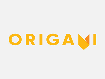 Origami Logo accounting finance flat fox logo minimal orange origami paperworks