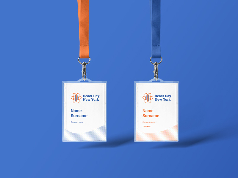 React New York | Name Badges merch name tags name badges react conference react new york conference