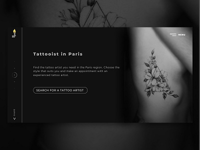 Tattoo Artist in Paris app branding conception design illustration illustrator interface design logo minimal type ui ux ux ui web website