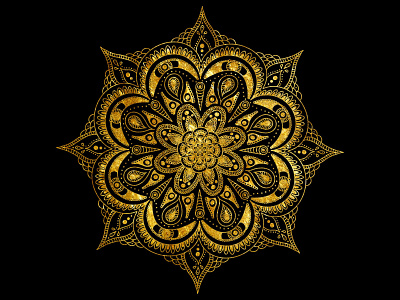 Golden Mandala conception design gold golden illustration logo mandala mandalas procreate procreate art vector webdesign