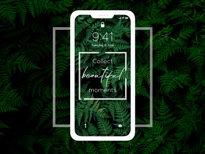 Wallpaper Palm Green - IphoneX conception design design graphic free freebies graphics green illustration ipadpro iphonex palm procreate sketch vector wallpaper