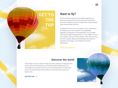 Hot Air Ballon - WebsiteConcept