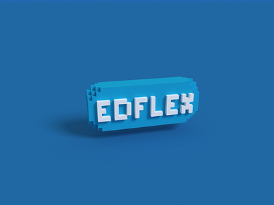 Edflex Logo - 3D 3d branding conception design illustration logo pixel pixelart