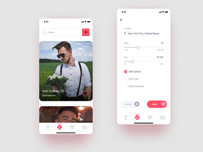 Dating app mobile 2020 app art branding design minimal ui ux web website