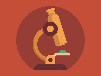 microscope design flat icon illustration illustrator logo microscope ui ux vector web