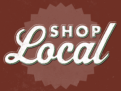 Shop Local green holidays local red shop typography white