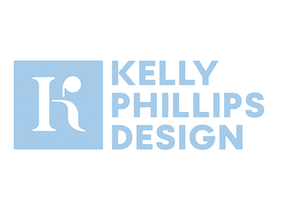 Kelly Phillips Design blue branding design kelly logo married name new phillips