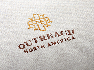 Outreach North America brown church cross logo ministry national organization outreach north america presbyterian yellow