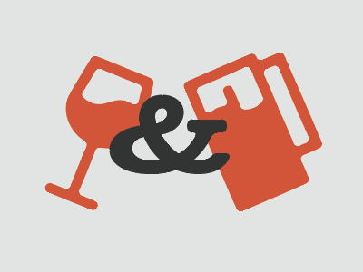 Wine & Beer alcohol beer black gray icon illustration orange vector wine