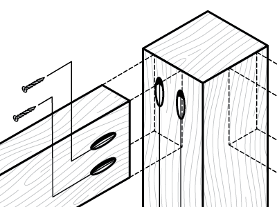 Isometric Plans angles drill furniture instructional isometric kreg jig lines planks pocket holes screws wood woodworking