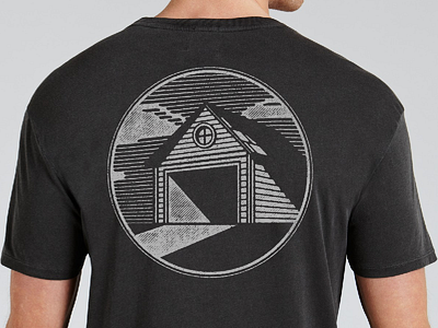 Garage building clouds garage illustration lines shed shirt sky t shirt tee woodworking workshop