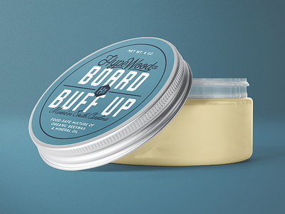 Board Buff Up beeswax blue branding finish hype wood label mineral oil packaging paste wax woodworking