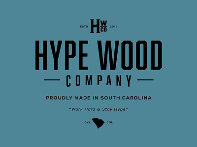 Hype Wood Co. columbia greenville hype wood sc shirt south carolina typography woodworking