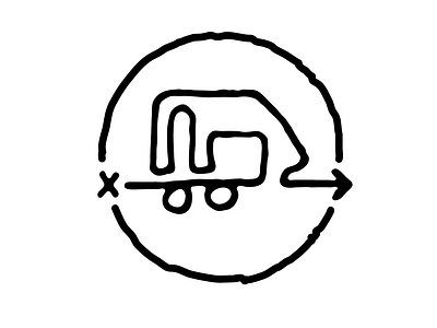 Journey to Minimum Logo blog branding illustration journey line drawing logo map minimalism path rv simple tiny home